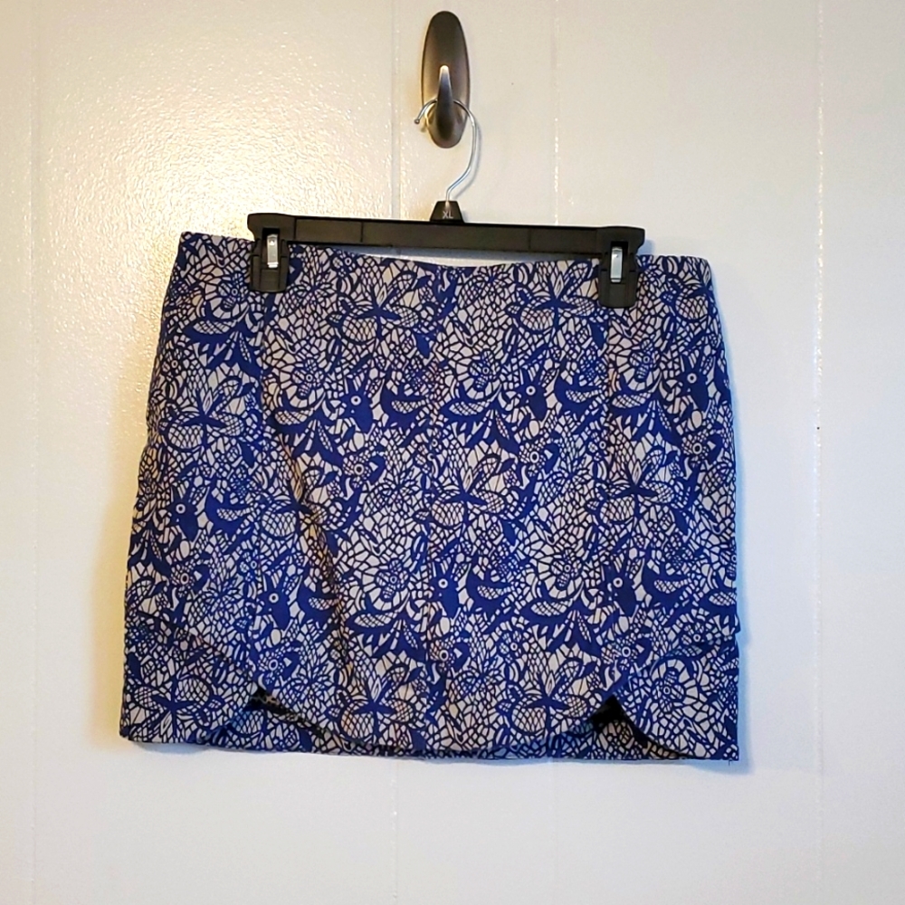 VERY J blue large mini skirt